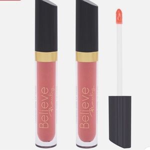 Believe 2 pack lip gloss in Georgia Peach color